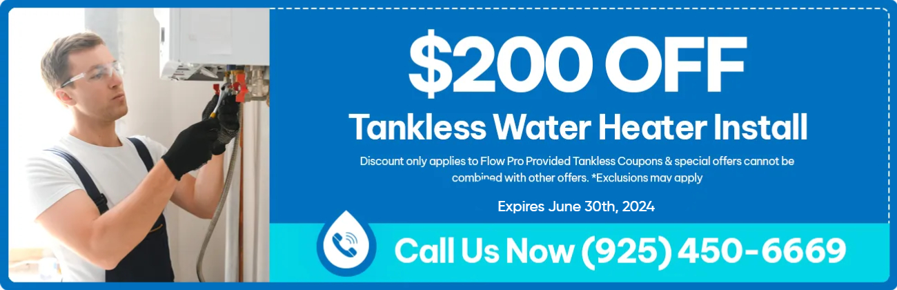 $200 Tankless Water Heater Installation | Flow Pro Plumbing Specials