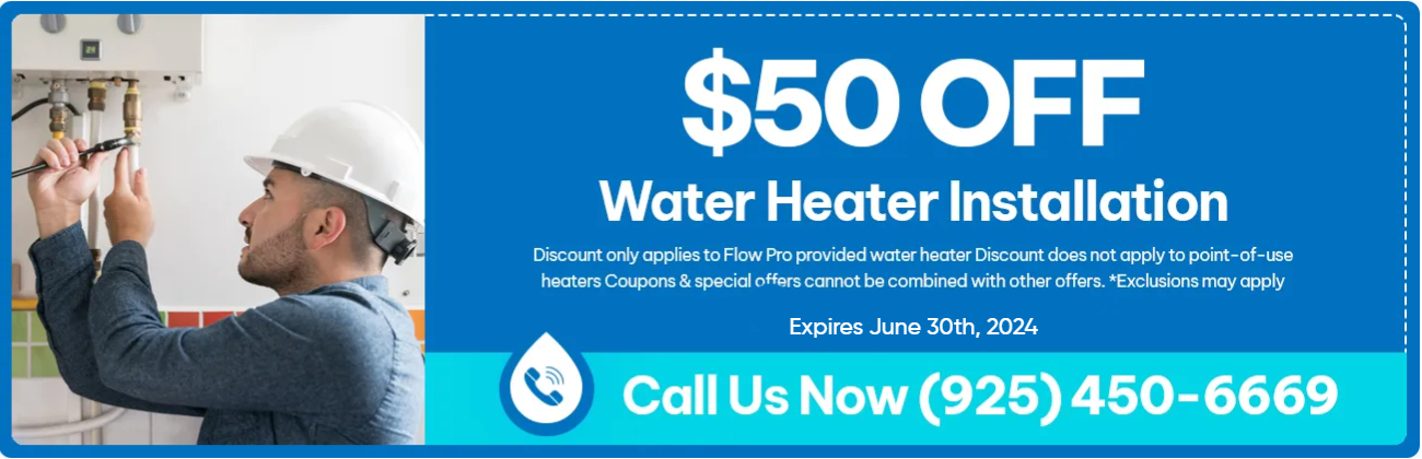 $50 Off Water Heater Installation | Flow Pro Plumbing in Brentwood, CA